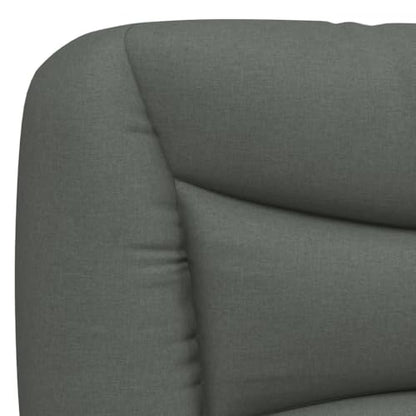 Headboard Cushion for Queen Bed, Striped Rectangular Backrest Pillow with Breathable Polyester Fabric and PP Fiber Filling for Reading and Relaxing, Dark Grey - color: Dark Gray 2
