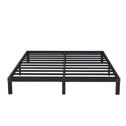 DiaOutro 9 Inch King Bed Frame Heavy Duty Low Profile Metal Platform | Steel Slats Platform No Box Spring Needed Mattress Foundation, Easy Assembly, Noise Free - size: King, style: 9 Inch