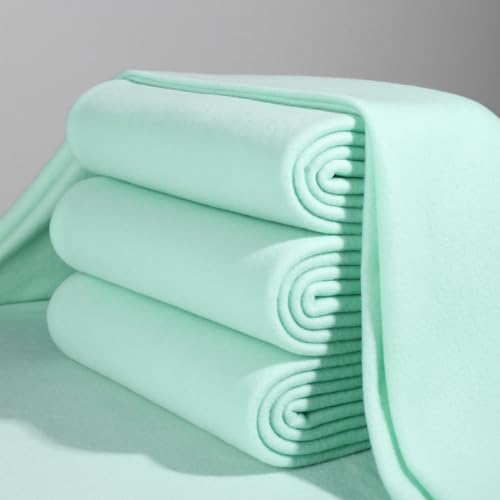 CAI TENG Fleece Throw Blankets Blanket Lightweight Warm Soft Cozy Kids Pet-Friendly Bulk Fleece Blanket Solid for Home, Bed, Sofa, Dorm, Office, Gifts, Outdoor Mint 6 Pack 50 x 60 inch - color: Mint