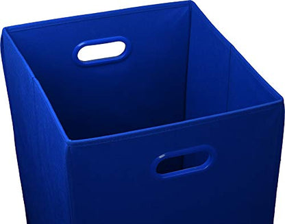 Simple Houseware Foldable Closet Laundry Hamper Basket, Dark Blue - color: Dark Blue
