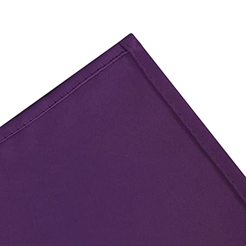 Purple Blackout Curtains/52 x 95 Inch/Set of 2 Panels Rod Pocket Room Darkening Curtains for Bedroom - color: Purple, size: 52"W x 95"L (Pack of 2)