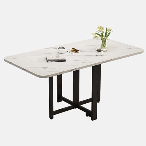 Drop Leaf Dining Table, Movable Expandable Multifunction Rectangular Foldable Desk, for Small Space, Living Room, Apartment, Office, Study (Color : B, Size 140 (A 100x60cm/39.4X - color: A, size: 100x60cm/39.4x23.6in