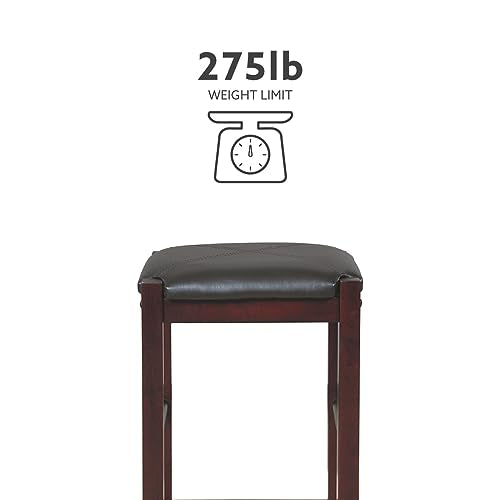 Linon Brown 3-Piece Table Faux Marble Tavern Set, 42" w x 22.25" d x 36" h - color: Brown