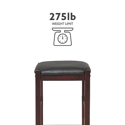 Linon Brown 3-Piece Table Faux Marble Tavern Set, 42" w x 22.25" d x 36" h - color: Brown