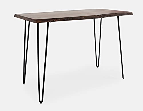 Jofran Nature's Edge 52" Farmhouse Dining Table - Solid Wood Counter Height Dining Table for Modern Homes, Chestnut - color: Chestnut
