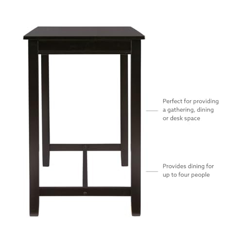 Linon Claridge Black 36 inch Height Bar Table - color: Black, size: Counter Height