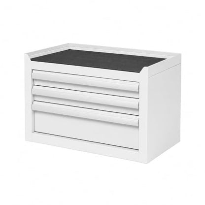 Mini 3-Drawer White Steel Tool Box - color: White, size: 3 Drawer