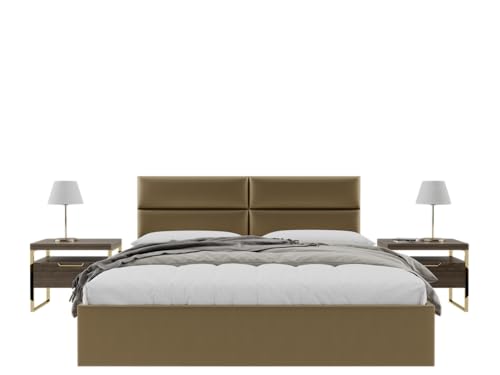 Vänt Wall Mounted Headboard Panels, King/Twin, Metallic Gold - color: Metallic Gold, size: 39"