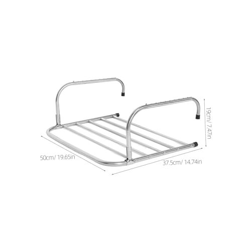 Alipis Foldable Stainless Steel Drying Rack Indoor Clothes Airer for Balcony and Windowsill Retractable Design for Versatile Use and Rustproof