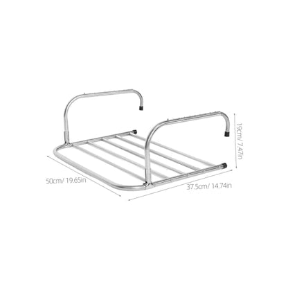 Alipis Foldable Stainless Steel Drying Rack Indoor Clothes Airer for Balcony and Windowsill Retractable Design for Versatile Use and Rustproof