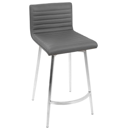 LumiSource Mason Swivel Adjustable Counter Height Dining 3 Piece Set, Pub Table and Stools, High Top Table Set for 2, Counter Table and Chairs Set of 2, Kitchen & Dining Room Sets (Grey) - color: Grey