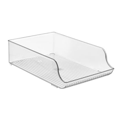 iDesign Plastic Water Bottle Organizer, Clear, 2-Pack | For Fridge, Bottle Holder, For Kitchen and Pantry - style: Pack of 2