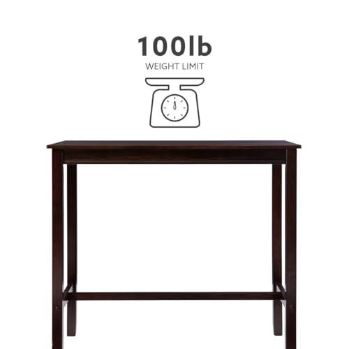 Linon Claridge Walnut 42 inch Height Bar Table - color: Walnut, size: Bar Height