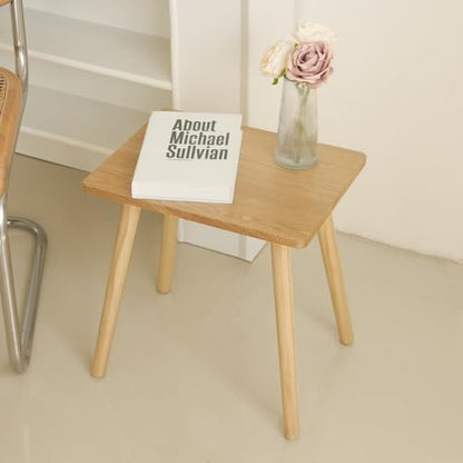AWASEN Side Table, Small End Accent Table for Living Room Bedroom Office Small Spaces, Modern Wood Side Table Nightstand with Solid Wood, Easy Assembly, (Natural) - color: Natural
