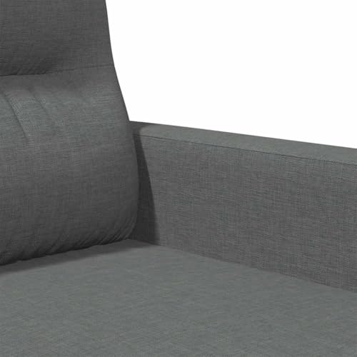 Dark Gray Fabric Sofa Chair, Comfy Accent Armchair with Matte Finish Metal Legs for Living Room, Compact Reading Chair for Small Spaces Bedroom, 30.7 W - size: Single