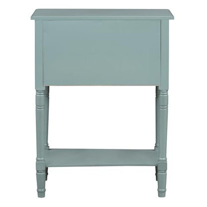 Knocbel Narrow Console Table with 3 Storage Drawers and Bottom Shelf, Entryway Hallway Foyer Slim Sofa Table for Small Spaces, Easy Assembly (Light Blue) - color: Light Blue