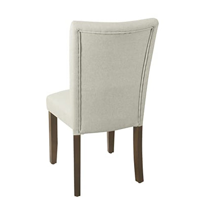 HomePop Classic Parsons Dining Chair - Gray Woven (Set of 2) - color: Gray Woven, style: Pack of 2