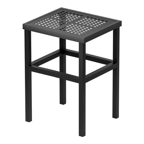 Tall Plant Stand 23" Aluminum Indoor &Outdoor Rustproof | Indoor/Outdoor Extra-Sturdy 23" tall Aluminum Plant Stand – Ideal for Patios, Gardens, Living Room Decoration (Black)