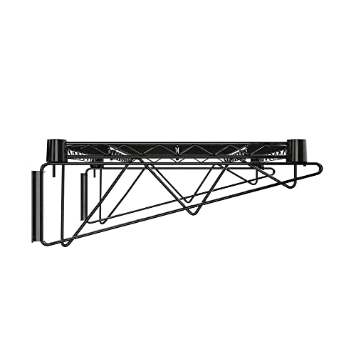 18" x 24" Black Epoxy Wire Wall Mount Shelf - color: Black, size: 18" x 24"