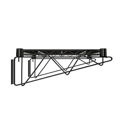 18" x 24" Black Epoxy Wire Wall Mount Shelf - color: Black, size: 18" x 24"