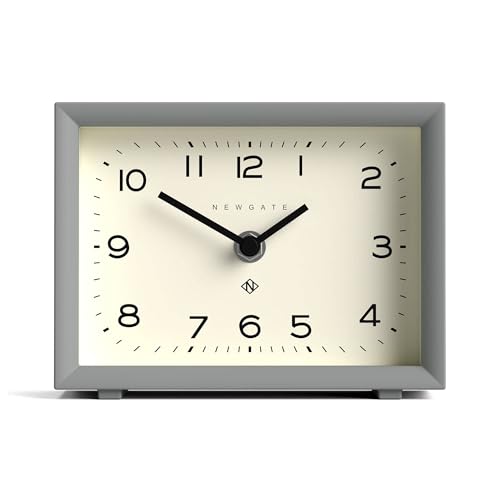 NEWGATE® Henry Desk Clock | Contemporary Rectangular Design | Posh Gray | Easy to Read nunbers | Modern Style for Desk, Table top, Shelf or Bedside - color: Posh Grey