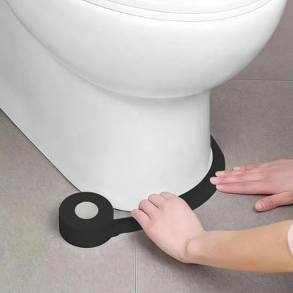 2 Rolls Caulk Tape Self Adhesive, Black Waterproof Toilet Tub Shower Caulking Sealant Strip, Bathroom Kitchen Peel & Stick Floor Tile Contact Paper Wallpaper DIY Home Improvement Decor Accessories - style: Black