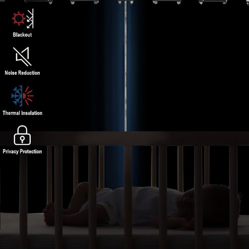 Diraysid Navy Blue Grommet Blackout Curtains for Bedroom Thermal Insulated Room Darkening Curtains Drapes, 38 x 54 inch, 2 Panels - color: Navy Blue, size: 38"W x 54"L (Pack of 2)
