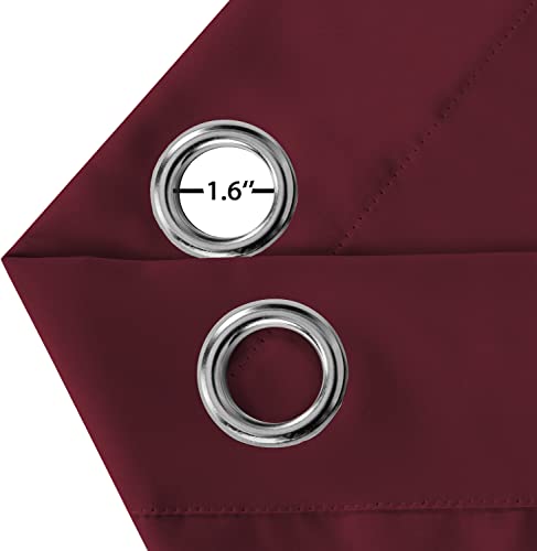 Turquoize Burgundy Blackout Window Drapes Room Darkening Themal Insulated Grommet/Eyelet Top Nursery/Living Room Curtains for Bedroom/Living Room Each Panel 42 in x 54 in (W x L) (Set of 2 Panels) - color: Burgundy, size: 42"W x 54"L (Pack of 2)