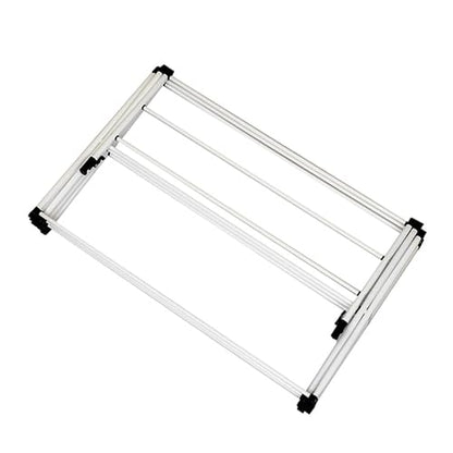 Honey-Can-Do 3-Tier Oversized Clothes Drying Rack, 31" Wide, No Assembly | Oversized 31" x 42" rack with 26 ft of drying space for bedding and large loads. Sturdy metal frame folds flat fast. - color: White, size: 31" W