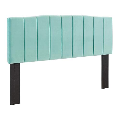 Camilla Channel Tufted Performance Velvet King/California King Headboard - Sophisticated Retro Glamour, Stain-Resistant Velvet, Adjustable Mounting Positions.