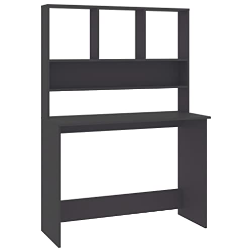 Armoire Desk for Home Office, Modern, Compact, Diamond, Grey, Acrylic, Brushed, Adjustable Height - color: Grey, size: Compact