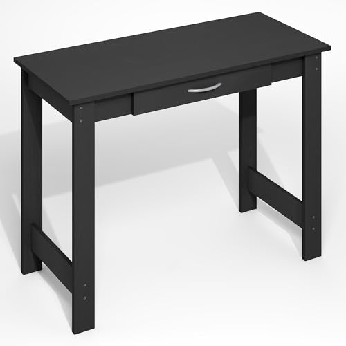 Furinno Jaya Desk, 39.2 Wide Computer Desk with Drawer, Darkwood | Office Desk, Writing Desk, for Home Office, Bedroom, Living Room - color: Darkwood, size: 39" Wide New