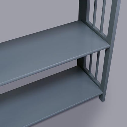 Casual Home 3-Shelf Folding Stackable Bookcase (27.5" Wide)-Slate Gray - color: Slate Gray, size: 3-Shelf Stackable