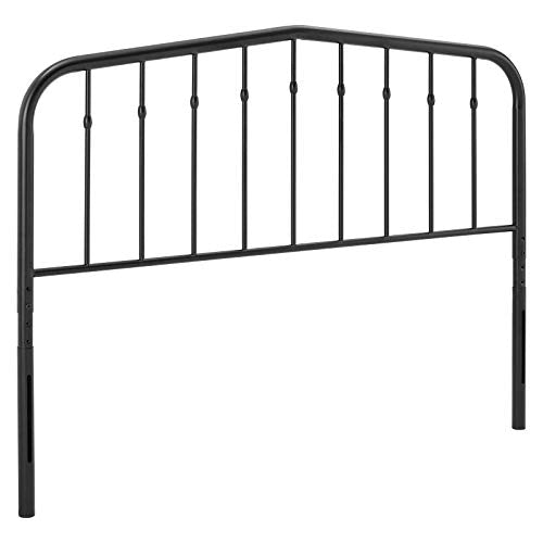 Modway Lennon Modern Farmhouse Metal Queen Headboard in Black - color: Black, size: Queen