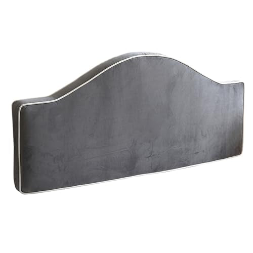 Curved Headboard Pillow Wall Mounted Headboard Reading Pillow,Wedge Upholstered Kid Headboard Support Cushion Daybed Bunk Bed Backrest Bedside Bolster,Gray,Straps 47"/Full - color: Gray, size: Straps 47"/Full