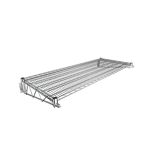 24" x 60" Chrome Wire Wall Mount Shelf - color: Chrome, size: 24" x 60"