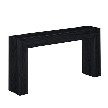 Plank+Beam Grand Console Table, 66 Inch, Black Wirebrush | Perfectly Balanced Design, Non-Toxic Finishes, Hassle-Free Setup, Easy Assembly, Solid Wood - color: Black Wirebrush, size: 66 Inch without Shelf