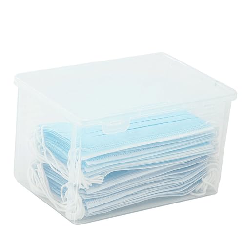 Transparent Storage Box Heavy Duty Storage Containers Large Capacity Plastic Clear Storage Container for Home Dormitory Office L (21.5x14x10cm/8.5x5.5x3.9in) (S) - size: S