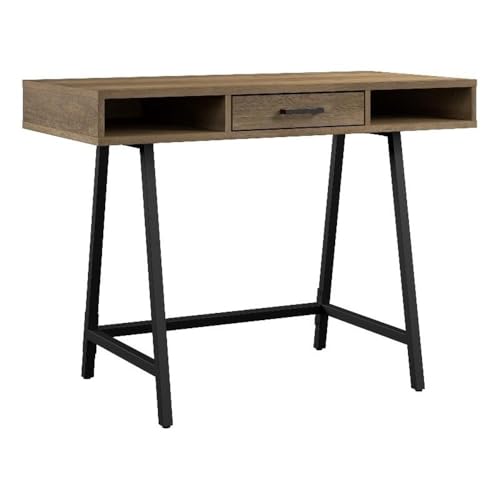 Bush Home Steele 40W Writing Desk in Reclaimed Pine | Compact Computer Table with Storage for Home Office, Study Room, or Entryway - size: 40W