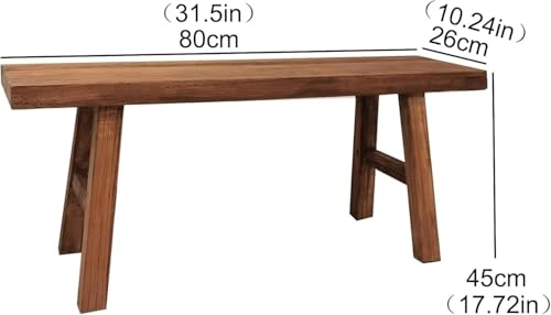 Entryway Dining Wood Bench Seat,Wooden End of Bed Bench for Bedroom Indoor Dining Table Entry Kitchen Narrow Bench Solid Wood(80cm(31.5in)) - size: 80cm(31.5in)