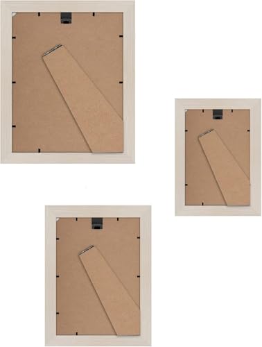 Americanflat Set of 10 Picture Frames with Shatter-Resistant Glass - Gallery Wall Frame Set with Two 8x10, Four 5x7 and Four 4x6 Frames - Signature Collection - Light Wood | Includes two 8x10, four 5x7 and four 4x6, shatter-resistant glass, hanging hardwa