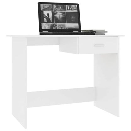 Modern Writing Desk for Home Office, Sleek Minimalist Desk with Storage Drawer and Durable Engineered Wood for Small Spaces, Bedroom Study