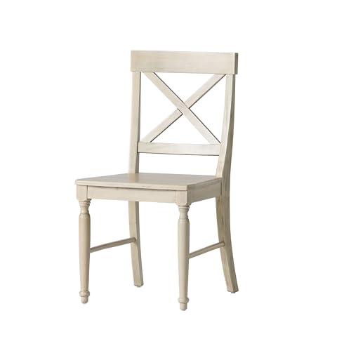 Christopher Knight Home Rovie Acacia Wood Dining Chairs, 2-Pcs Set, Antique White