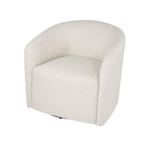 HomePop 360° Swivel Barrel Accent Chair - Putty Woven Fabric - color: Putty Beige