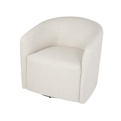 HomePop 360° Swivel Barrel Accent Chair - Putty Woven Fabric - color: Putty Beige