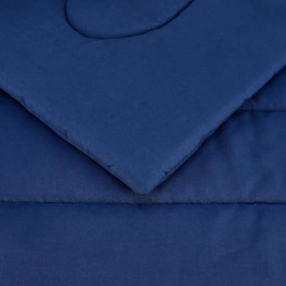 Amazon Basics 2-Piece Soft Microfiber Kid's Comforter and Pillow Sham Set, Twin, Navy, Solid - color: Navy, size: Twin