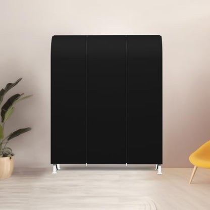 Zilink Garment Rack Cover Garment Bags Protector Wardrobe Cover 50in, Black | Dustproof, Breathable, 2 Durable Zippers, Clothes Rack Cover for Garment Rack (Rack Not Included) - size: 50"L x 20"W x 60"H - Black