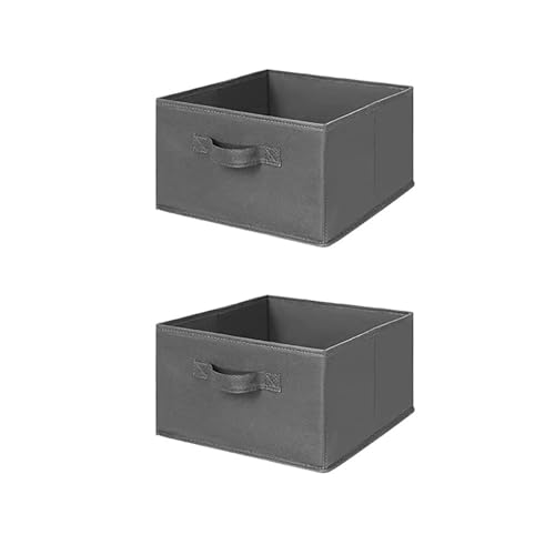 MAX Houser 2 Drawer Hanging Closet Storage Organizer, Dark Grey | For Socks, Underwear & Sweaters, Space Saving Vertical Storage for Bedroom Wardrobe, Sturdy Breathable Fabric Construction - color: Grey-d