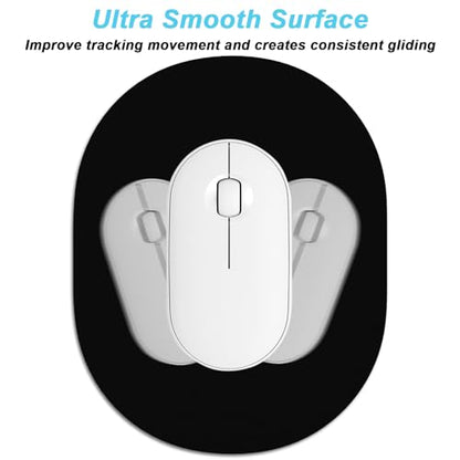 Rimilak Small Mouse Pad 6 x 8 Inch, Irregular Mini Mousepad, Black | Non-Slip Rubber Base, Waterproof Compact Mouse Mat for Laptop Computer Wireless Mouse Keyboard Home Office Travel - color: Black, size: 8L x 6W inches