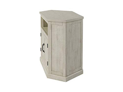 Martin Svensson Home Rustic Corner TV Stand All Antique White - color: All Antique White